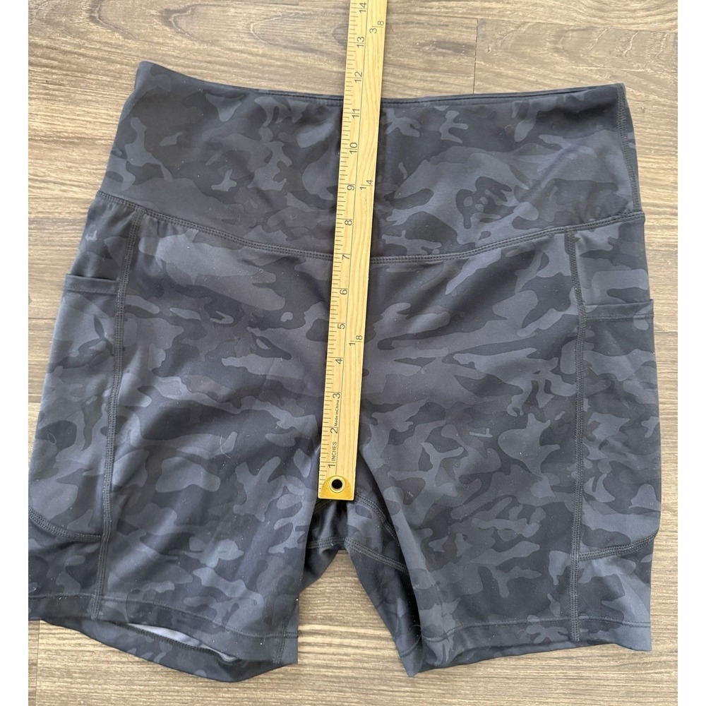 Biker Shorts Large Sporty Gym Wear Clean Girl Yoga Pilates Training Workout Camo - Picture 5 of 7